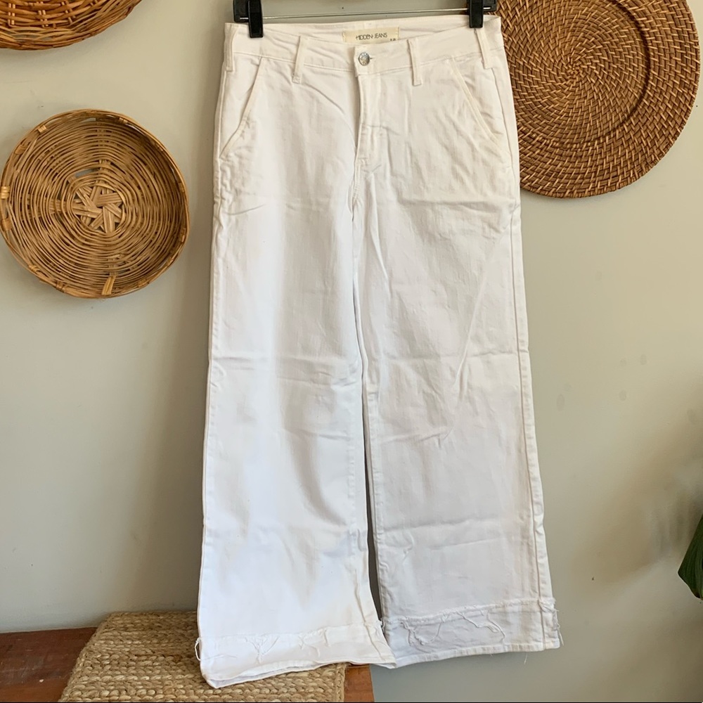 Hidden Jeans | wide leg white denim pants